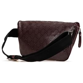 Gucci-Gucci Red GG Imprime Belt Bag-Red,Dark red