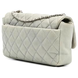 Chanel-Chanel Gray Medium Quilted Lambskin Coco Rain Flap-Brown