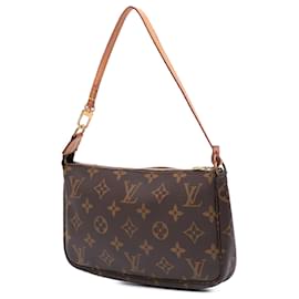 Louis Vuitton-Louis Vuitton Brown Monogram Pochette Accessoires-Brown