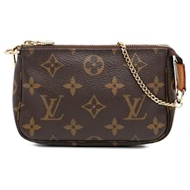 Louis Vuitton-Louis Vuitton Brown Monogram Mini Pochette Accessoires-Brown