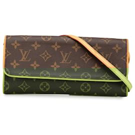 Louis Vuitton-Louis Vuitton Brown Monogram Pochette Twin GM-Brown