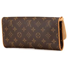 Louis Vuitton-Louis Vuitton Brown Monogram Pochette Twin GM-Brown