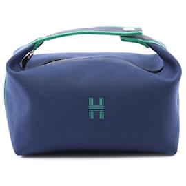 Hermès-Hermès Blue Small Toile Bride A Brac-Blue,Other