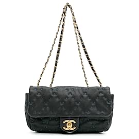 Chanel-Chanel Blue Caviar Wild Stitch Flap-Blue,Navy blue