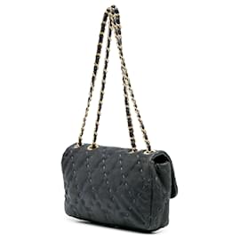 Chanel-Chanel Blue Caviar Wild Stitch Flap-Blue,Navy blue