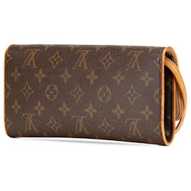 Louis Vuitton-Louis Vuitton Brown Monogram Pochette Twin GM-Brown