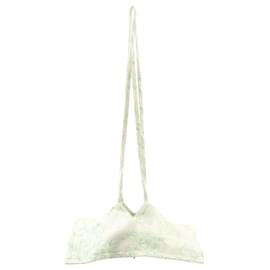 Hermès-Hermès White Petit H Silk Net Bag-White,Eggshell