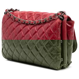Chanel-Chanel Red Quilted Glazed Calfskin Soft Boy Flap-Red