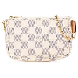 Louis Vuitton-Louis Vuitton White Damier Azur Mini Pochette Accessoires-White