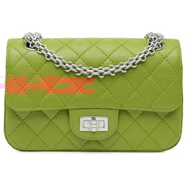 Chanel-Chanel Orange Mini Reissue 2.55 Quilted Goatskin Flap-Orange