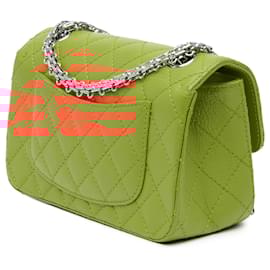 Chanel-Chanel Orange Mini Reissue 2.55 Quilted Goatskin Flap-Orange