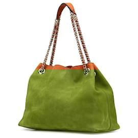 Gucci-Gucci Orange Medium Nubuck Leather Soho Chain Tote-Orange