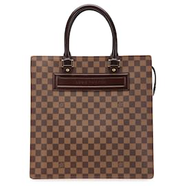 Louis Vuitton-Louis Vuitton Brown Damier Ebene Venice Sac Plat GM-Brown