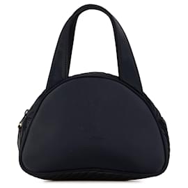 Yves Saint Laurent-Yves Saint Laurent Blue Satin Monogram Handbag-Blue,Navy blue