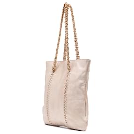 Chanel-Chanel Gold Metallic Goatskin Luxe Ligne Tote-Golden