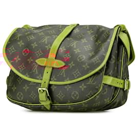 Louis Vuitton-Louis Vuitton Brown Monogram Saumur 30-Brown