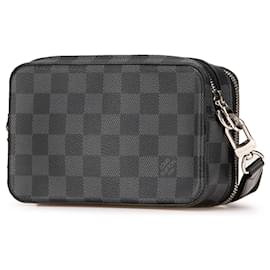Louis Vuitton-Louis Vuitton Black Damier Graphite Alpha Wearable Wallet-Black