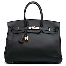 Hermès-Hermès Birkin Retourne 35 en Swift Noir-Noir