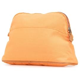 Hermès-Hermès Orange Toile Bolide Trousse de Voyage PM-Orange