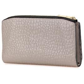 Burberry-Burberry Gray Heritage Grained Calfskin Alvington Continental Wallet-Brown