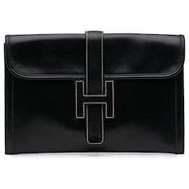 Hermès-Hermès Boîte Bleue Veau Jige 29-Bleu,Bleu Marine