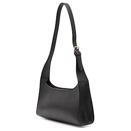 Céline-Celine Black Smooth Calfskin Cuir Triomphe Shoulder Bag-Black
