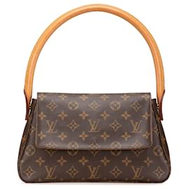 Louis Vuitton-Louis Vuitton Brown Monogram Mini Looping-Brown