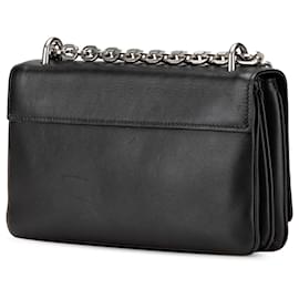Prada-Prada Black Soft Calf Chain Crossbody-Black