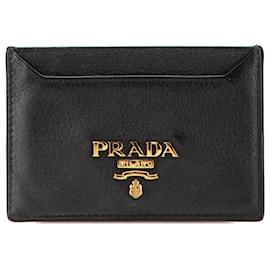 Prada-Prada Black Leather Card Case-Black