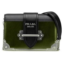 Prada-Prada Red Saffiano Trimmed City Calf Cahier Crossbody-Red