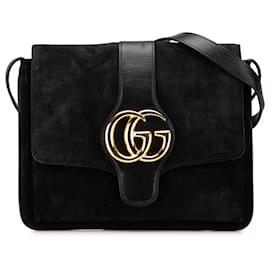 Gucci-Gucci Black Suede Arli Crossbody-Black