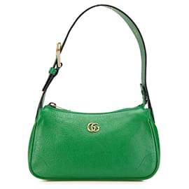 Gucci-Gucci Green Mini Leather Aphrodite Shoulder Bag-Green