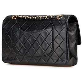 Chanel-Chanel Black Medium Classic Lambskin Double Flap-Black