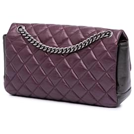 Chanel-Chanel Purple Aged Calfskin Lady Pearly Flap-Other,Purple