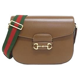 Gucci-Gucci Horsebit 1955 Shoulder Bag-Brown