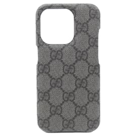 Gucci-Gucci iPhone 15 Pro Bumper Case-Brown,Black
