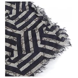 Gucci-Gucci Black and Brown Stole-Brown,Black