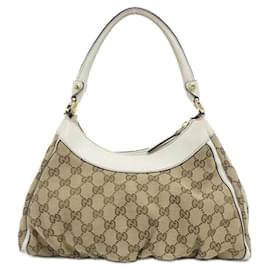 Gucci-Gucci 190525 FFPAG Shoulder Bag-Beige,Cream