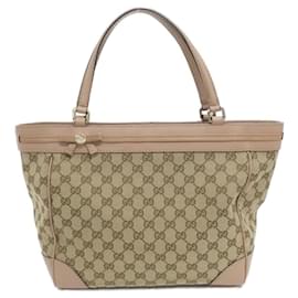 Gucci-Gucci MAYFAIR 257061 FAFXG Handbag-Pink,Beige