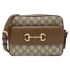 Gucci-Gucci Horsebit 1955 Shoulder Bag-Brown,Beige