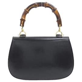 Gucci-Gucci Black Leather Handbag-Black