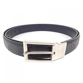 Gucci-Gucci Navy Standard Belt-Navy blue