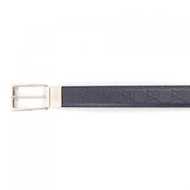 Gucci-Gucci Navy Standard Belt-Navy blue