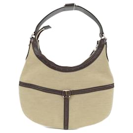 Gucci-Gucci 114869 Shoulder Bag-Beige,Dark brown