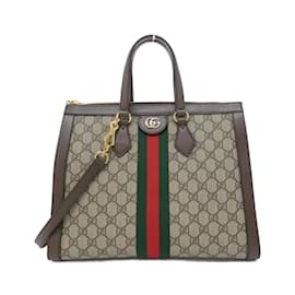 Gucci-Gucci Ophidia Handbag-Brown,Beige