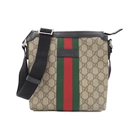 Gucci-Gucci 471454 KHNGN Shoulder Bag-Black,Beige