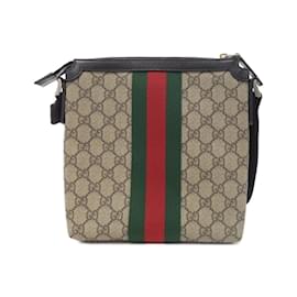 Gucci-Gucci 471454 KHNGN Shoulder Bag-Black,Beige