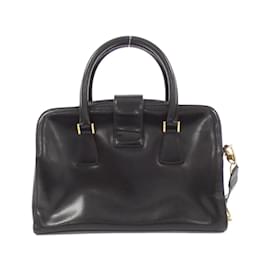 Gucci-Gucci Black Leather Handbag-Black
