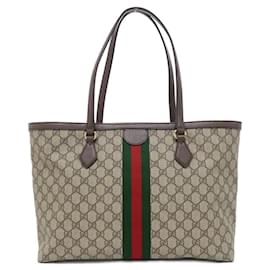Gucci-Gucci Ophidia Handbag-Brown,Beige