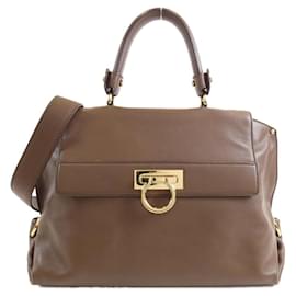 Salvatore Ferragamo-Salvatore Ferragamo 21 A896 Handbag-Brown